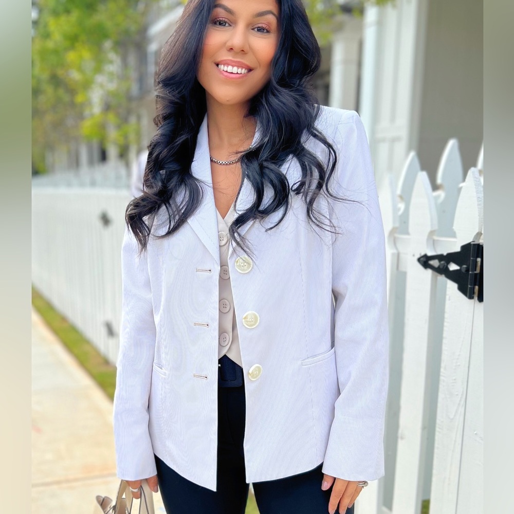 Pinstripe Blazer Le Suit